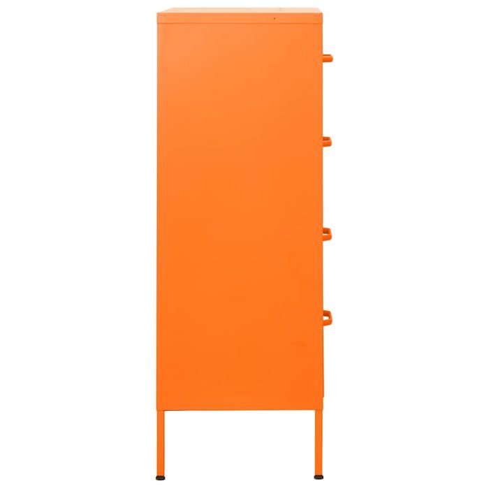 Meuble Rangement - HAOSHOP - Commode Orange 80x35x101 5 cm Acier&01_29991