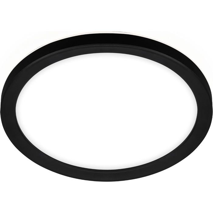 Panneau LED Plafonnier avec Effet Rétroéclairé 12 W 1400 lm 4000 K Blanc et Noir Rond Ø 19 cm