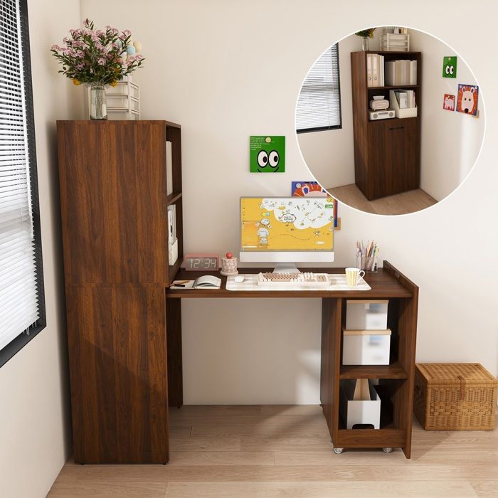Bureau Extensible, Pliable, Avec Étagère RéGlables Et Plateau ...