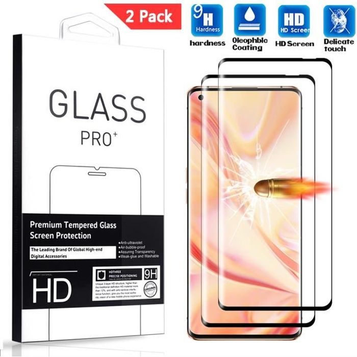 Protection écran Verre Trempé OPPO ONE PLUS 7 PRO - Lot De 3 Films, 9H, 0,33 Mm, Sans Bulles - 2