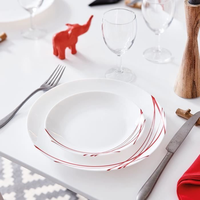 Lot De 18 Verres à Pied RCR Service - 6 Verres à Eau, 6 à Vin, 6 Flûtes, Pour Table Et Réceptions