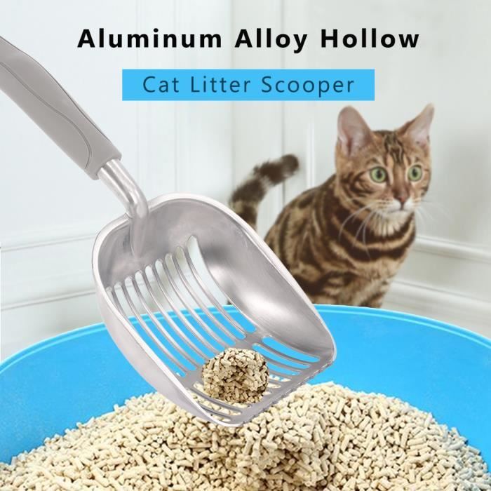 Alliage D Aluminium Creuse Litiere Pour Chat Scooper Litiere Pour Litiere Avec Long Manche Pour Animaux De Compagnie Cdiscount Maison