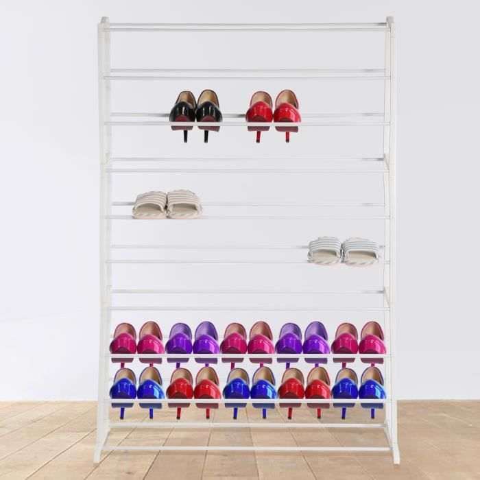 10 Couches Etagere A Chaussures 50 Paires Chaussures Armoire A
