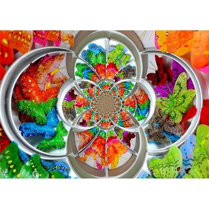 Kit Diamond Painting Stitch 5D - Broderie Diamant DIY 17x17cm Avec Cadre - Pour Enfants Et Débutants