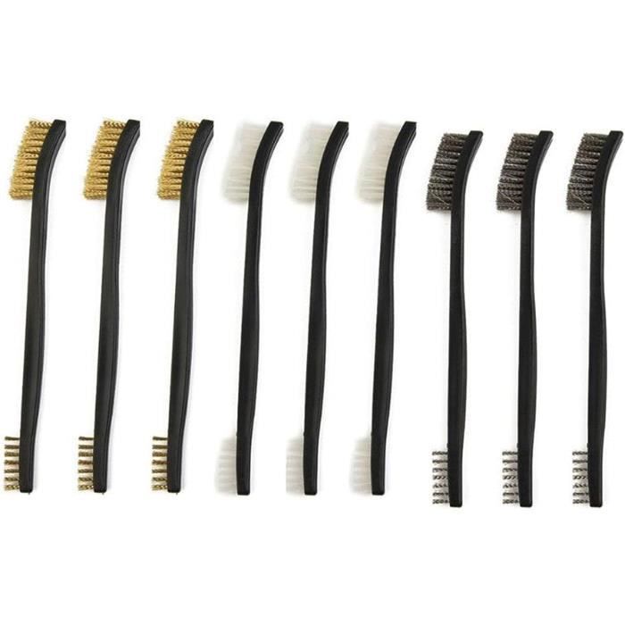 Steel Mini Brosse Métallique En Acier Laiton 7 Pouces 12 Pièces Pour Peinture Antirouille Pour