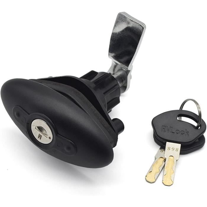 Poignée De Serrure De Porte D'entrée De Voiture De Camping-car Avec Clés Kit De Sécurité Remorque Antivol Serrure De Porte Interne Et Externe En Alliage Azusa - Accessoires De Poignée(White B