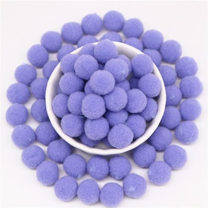 Lot De 100 Pompons Multicolores 2 Cm - Pour Travaux Manuels Enfants - DIY Déco Loisirs Créatifs