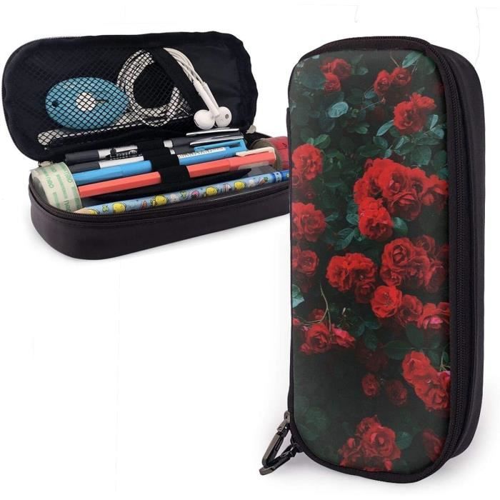 Trousse Scolaire Rigide Noire En EVA - Plumier Zippé Anti-choc, Portable Pour Bureau, école, Voyage