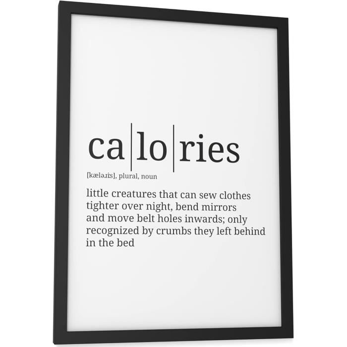 ® Définition Calories, A4 Décoration Murale Pour Salon, Chambre À