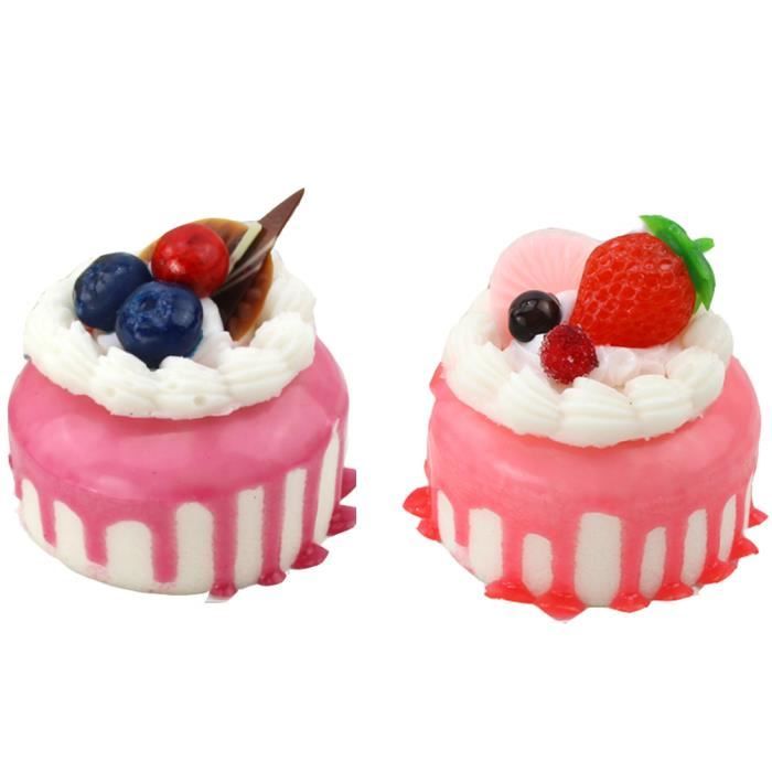 Faux Gateau De Nourriture Artificielle Gateau De Fraise Decor De Fete 2 Ensembles Achat Vente Figurine Decor Gateau Soldes Cdiscount