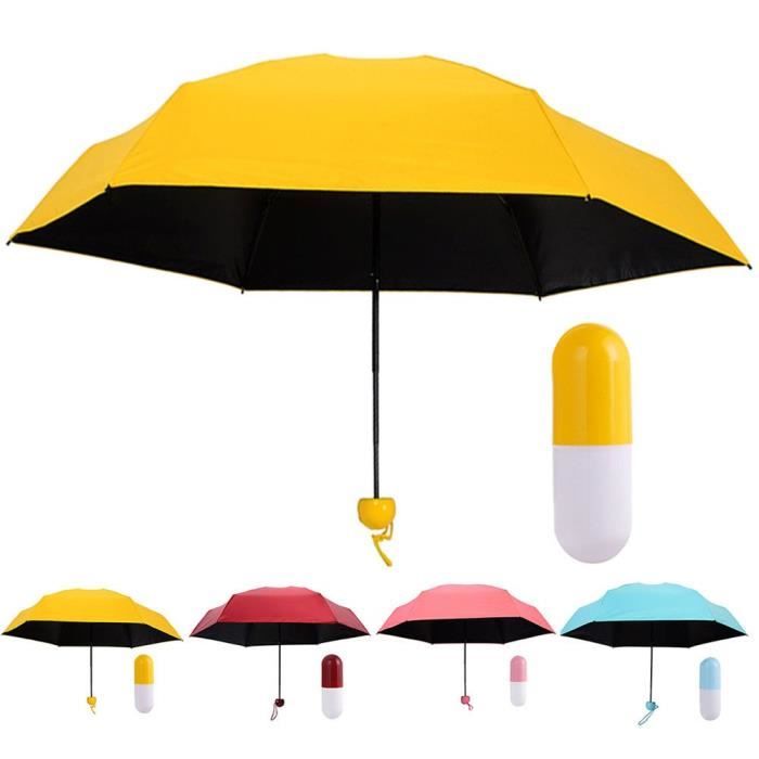 Pliant Parapluie Pluie Coupe-vent Super Léger Petit Compact de Voyage Anti Soleil UV 