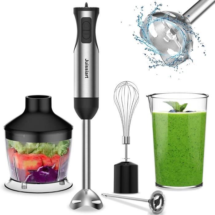 Mixeur Plongeant ADLER AD 4627 - 1800W, 20 Vitesses + Turbo, 4 Lames Inox, Hachoir 600ml, Idéal Pour Soupes Et Smoothies