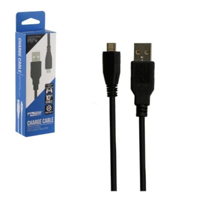 KMD Câble de Chargement Recharge USB 3 mètres Pour Manette Pad Joystick  Sony PlayStation 4 PS4 - Cdiscount Informatique
