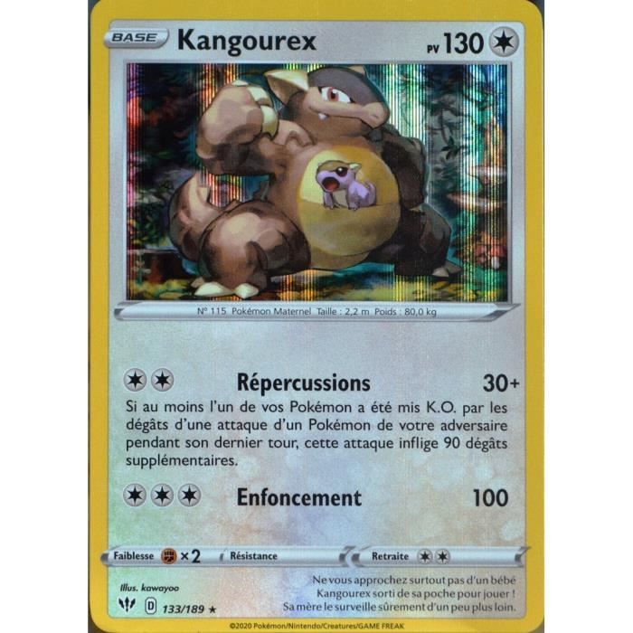 Carte Pokemon 133 1 Kangourex Eb03 Epee Et Bouclier Tenebres Embrasees Neuf Fr Cdiscount Jeux Jouets
