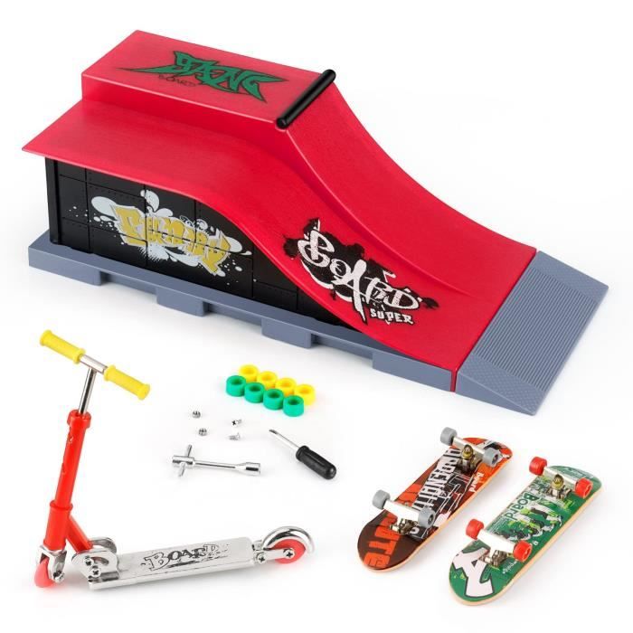 Finger Skateboard avec Rampes de Skatepark, Finger Skate Park Kit Rampe