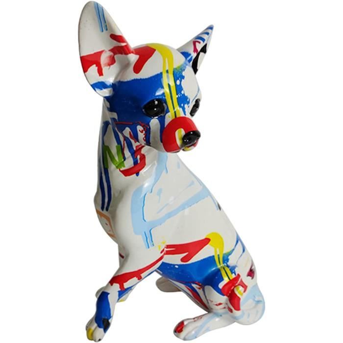 Figurine Homme Tête De Chien – Résine 34 Cm – Déco Aviateur DKD