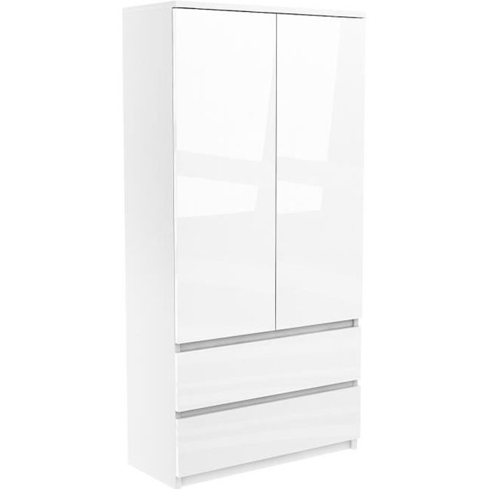 Armoire 2 Portes Sans Penderie Achat Vente Pas Cher