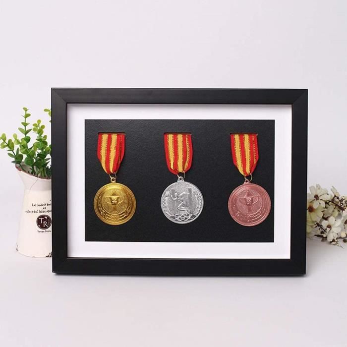 Cadre d'affichage de médailles en bois massif, cadre d'affichage de  médailles de guerre/militaires/sportives, cadre d'affichage de collection