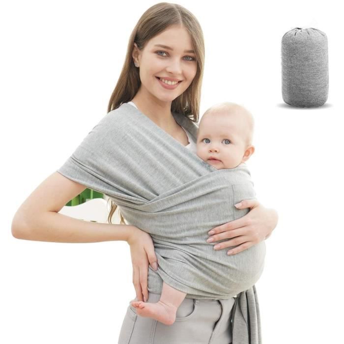 fashionhome Porte-Bébé Écharpe Emmaillotée pour Nouveau-Nés Coton