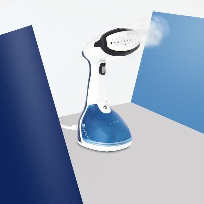 Défroisseur à main horizontal - Plus besoin de planche à repasser - BLANC / BLEU - 1640 W - 24 g/min - 35 sec