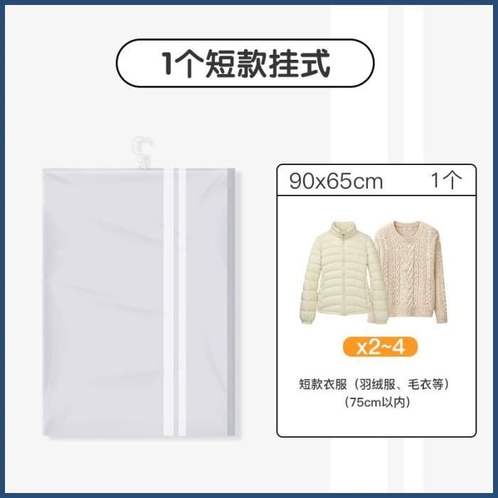 Sac De Rangement Sous Vide HUOLE - Lot De 10 Pcs - Bleu + Transparent - 80 X 60 Cm - Pour Voyage