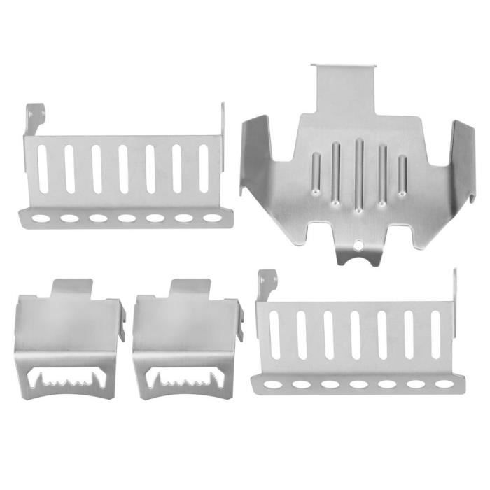 Vgoohobby Plaque de protection de châssis RC en acier inoxydable compatible avec VP VS4-10 Phoenix VPS09007 1/10 RC Voiture tout-terrain