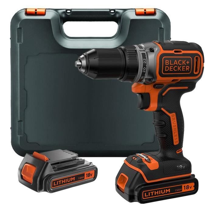 Black Decker Bl186k1b Perceuse Visseuse Brushless 18v 2x Batteries Coffret Achat Vente Visseuse Devisseuse Black Decker Bl186k1b Per Cdiscount