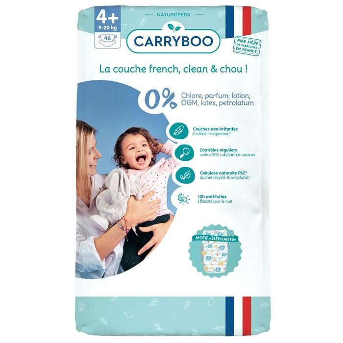 LOT DE 4 CARRYBOO Couches écologiques Dermo sensitives taille 4