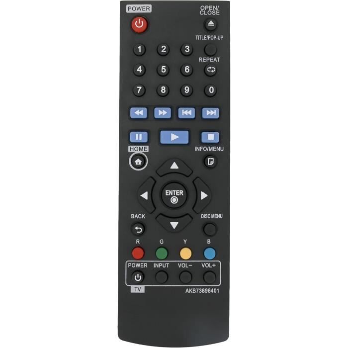Télécommande Pour Téléviseurs LG 43 Pouces – Compatible 43UK6300, 43LK6100PLB, Etc. – Sans Fil, Noire