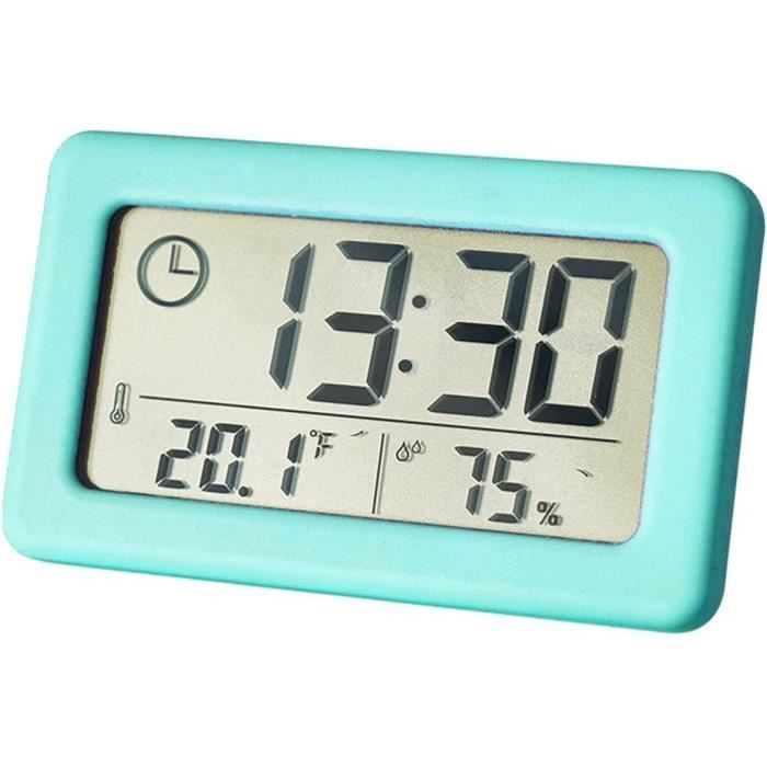 Horloge Numérique Fine Avec Thermomètre & Hygromètre - Écran LCD, Fonctionne Sur Pile - Décoration Maison, Bureau