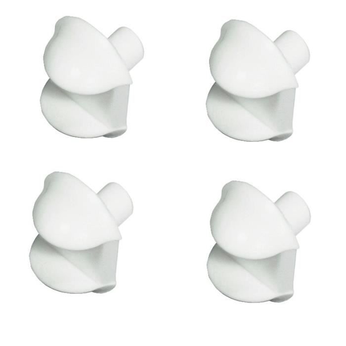 20 Piquets Supports étagère Plastique Blanc - Verrouillage 5mm - Uxcell