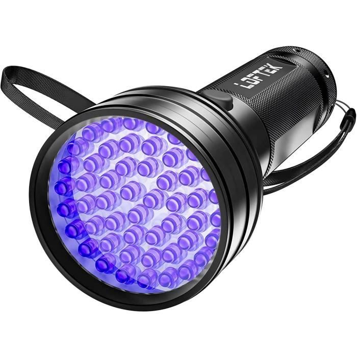 51 led lampe torche uv de poche flashlight blacklight lumière ultra violet 395nm détecteur anti punaise de lit