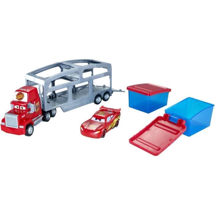 jouet pour enfant FTT93 Disney Pixar Cars véhicule Camion Transporteur Mack rouge avec différentes zones de jeu pour voitures 