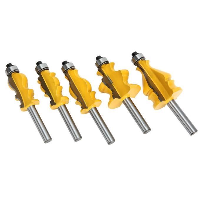 Fraise à Bois ERGAOBOY Pour Portes D'Armoire - Lot De 3 Avec Tige 8mm - Pour CNC Et Défonceuse