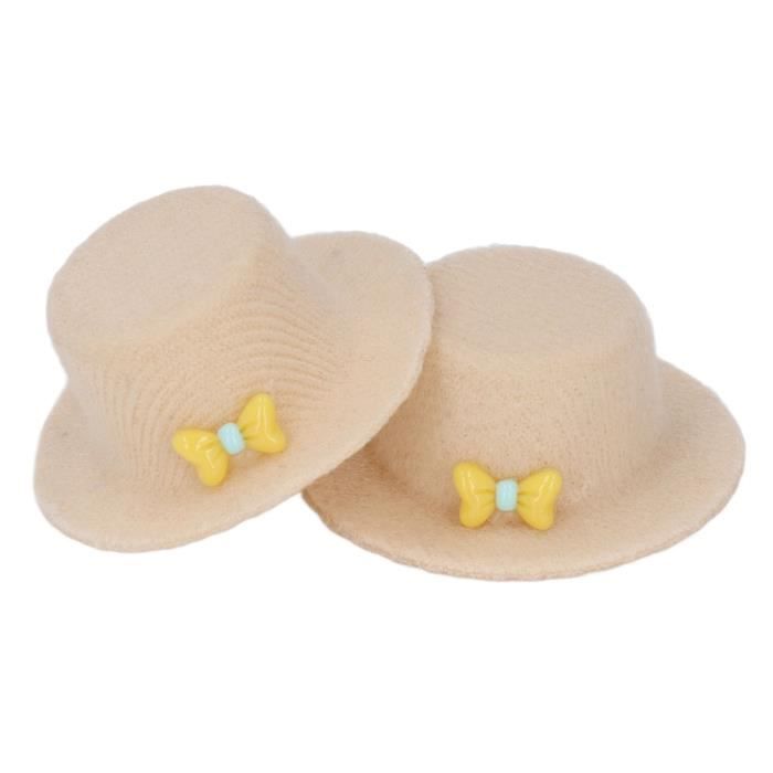 Prettyia 10 Pièces Chapeau de Chapeau de Poupée Melon de Paille à