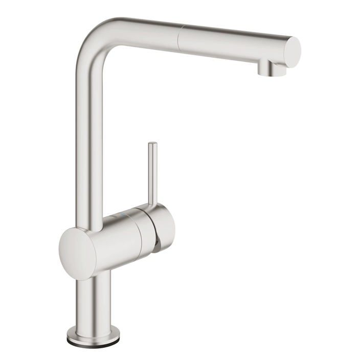Mitigeur Évier GROHE Minta Touch Supersteel Inox Économie d'eau