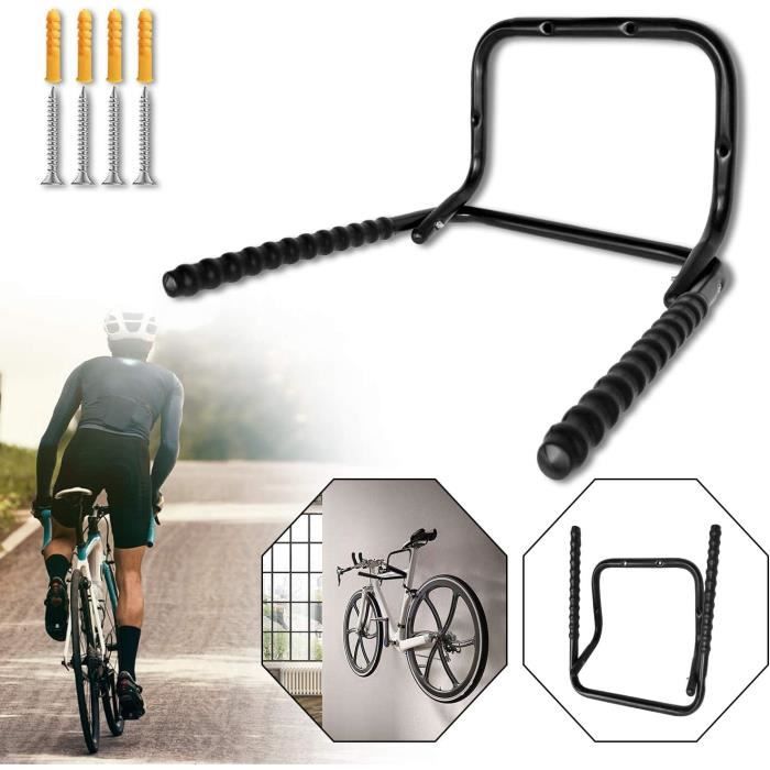 LARS360 Support mural pour vélo - Pliable à 90° - Charge maximale : 30 kg -  Montage mural - Avec protection de cadre - Cdiscount Sport