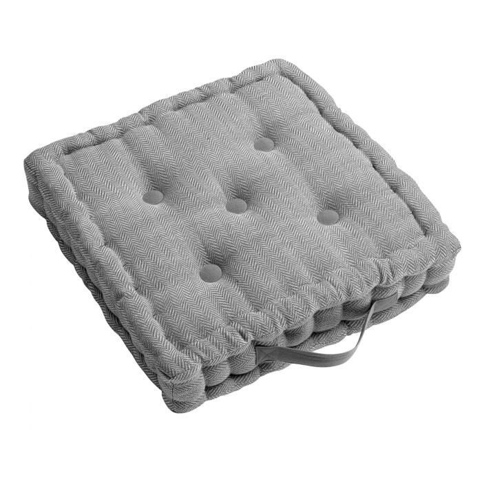 Coussin matelas Zena stone Les Ateliers du Linge 40 X 40 X 7 STONE
