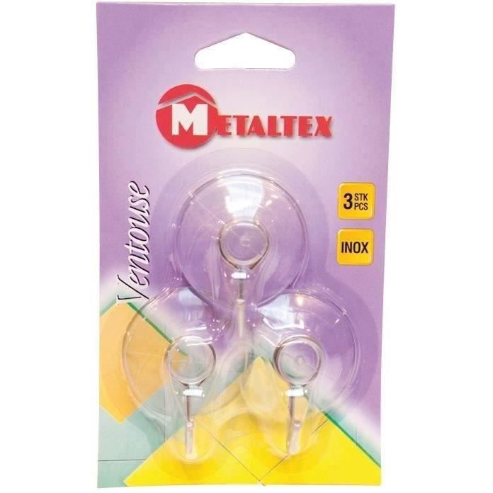 Crochet ventouse - lot de 3 - 5 cm