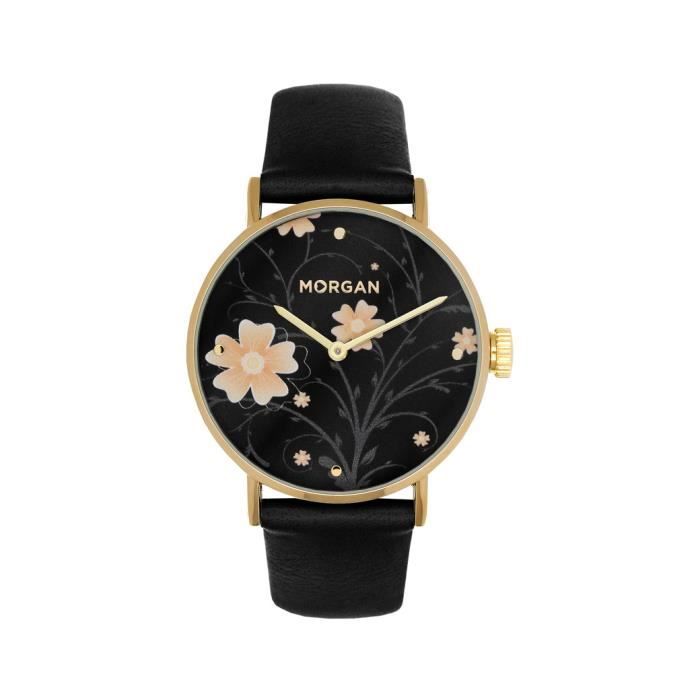 Morgan Montres Noir pour Femme MG 021 1AA 36mm Achat vente montre Femme Adulte Noir Cuir Cdiscount