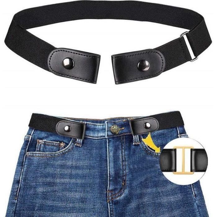 Ceinture Extensible Femme Steven By Steve Madden, Noire, élastiquée, Neuve