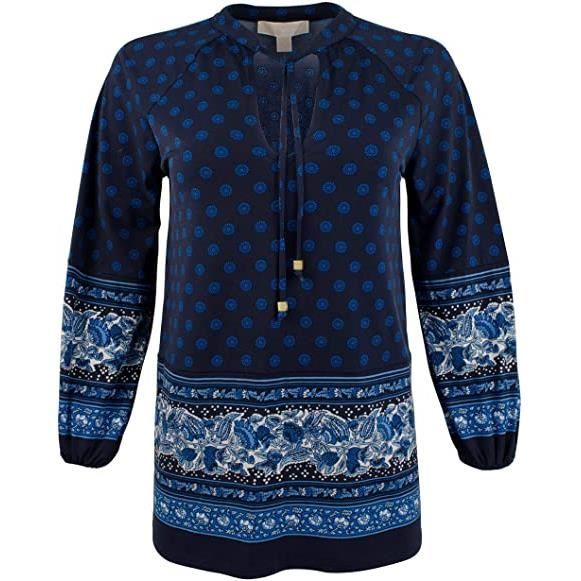 michael kors blue blouse