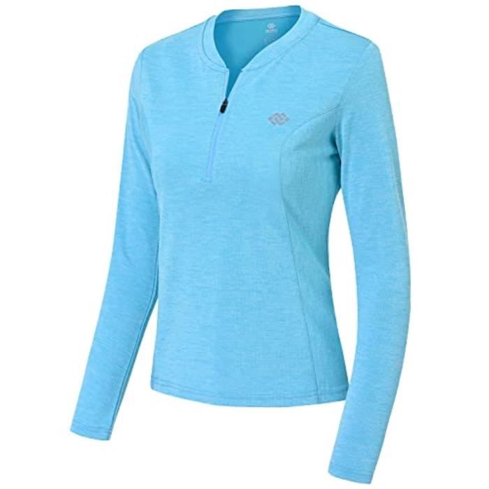 T Shirt Homme Manches Longues SHEKINI T-shirt U00e0 Manches Longues Pour Homme - Protection UV UPF 50 - Su00e9chage Rapide - Respirant - Gym - Course - Haut De Fitness Du00e9contractu00e9 Pour