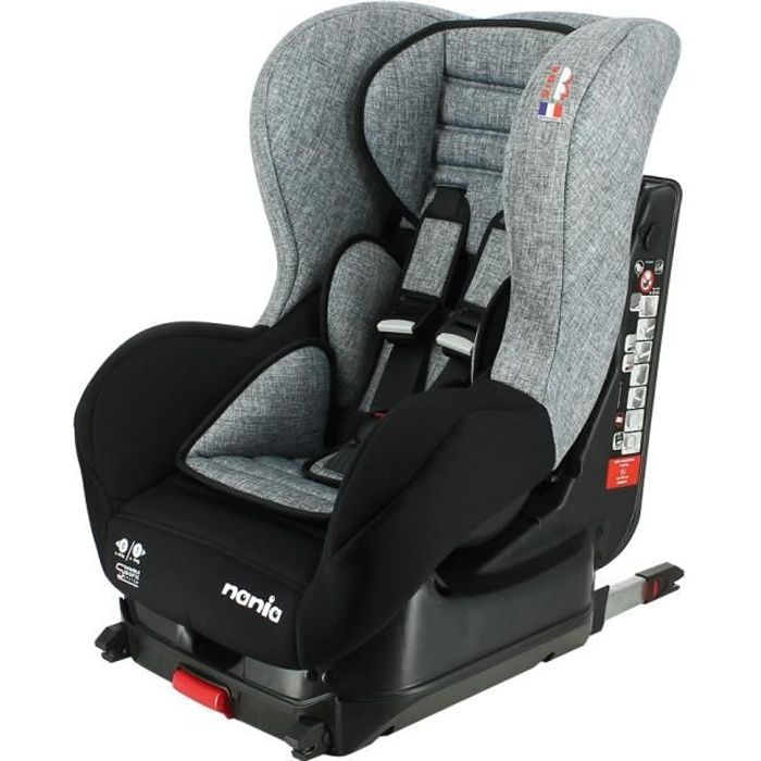 Nania Siège auto isofix COSMO groupe 0/1 (0-18kg) - grand confort - Gris  argent - Achat / Vente siège auto Cosmo Double Isofix Gris - Cdiscount