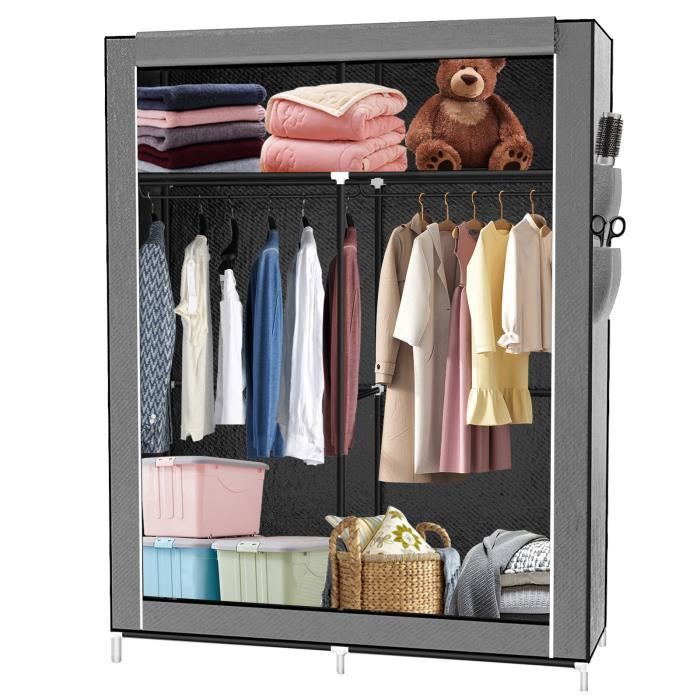 OHMG PENDERIE SOUPLE - OHMG - Grande armoire à quatre compartiments - Gris foncé - 108*45*170cm