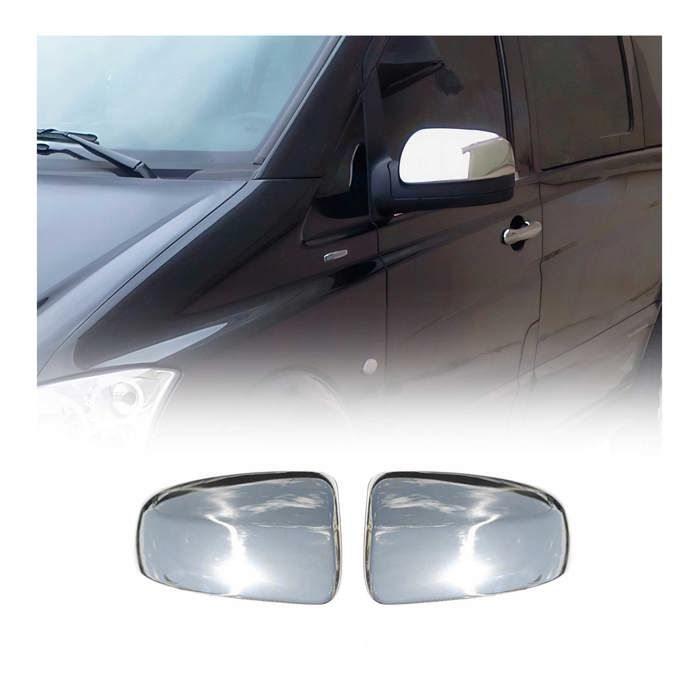 Lot 2 Coques Rétroviseurs Fiat Ducato 2006-2025 Chromé ABS Argenté - Protection Élégante