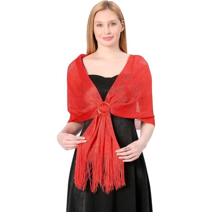 YIZYIF Châle à Paillette Femme Étole Écharpe 1920s Cape Boléro Soirée