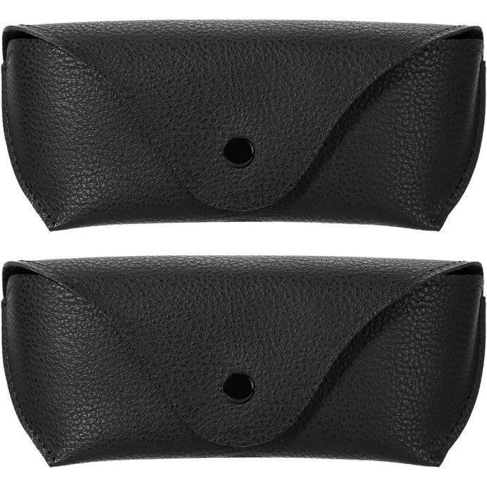 Lot de 4 étuis à lunettes de soleil tendance en cuir souple - Étui à