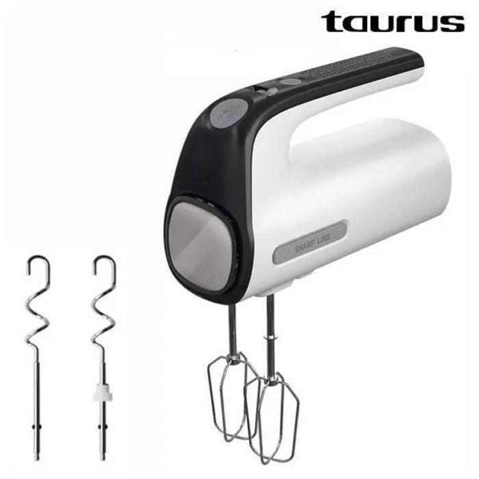 Batteur Main Électrique Duronic 400W - 5 Vitesses + Turbo - 2 Batteurs, 2 Crochets, 1 Fouet - Noir
