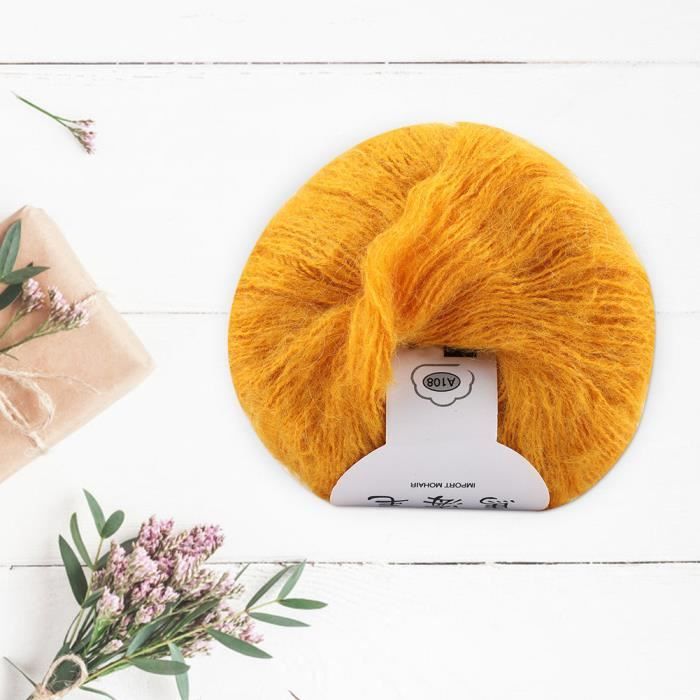 Pelote Laine Mohair Angora - 25g, 41 Couleurs - Pour Tricot écharpe, Pull, Châle